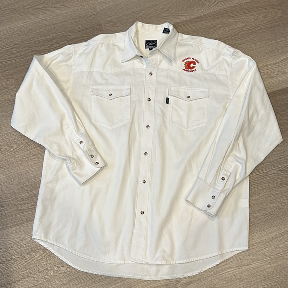 Vintage Roper Calgary Flames Ambassador Button Down Shirt - Picture 1 of 5